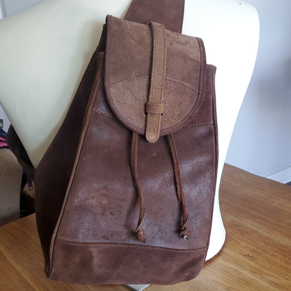 Soft Leather cross body backpack - Picture 1 of 11